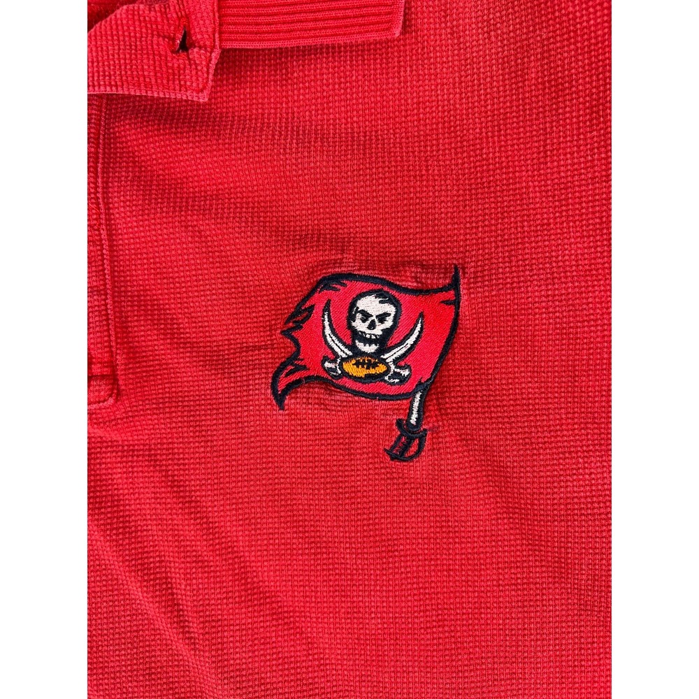 Vintage Antigua Tampa Bay Buccaneers Polo Shirt Large NFL Red Embroidered Logo - Picture 2 of 9